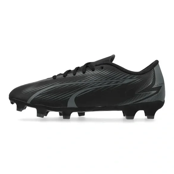 Puma Kids Black Soccer Cleats with Pink Accent - Picture 3 of 10
